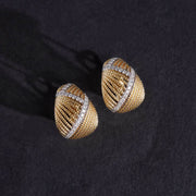 Natural White Diamond Earrings D:0.34ct D-E, 18K Gold